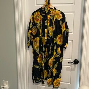 Sunflower robe wrap coverup kimono